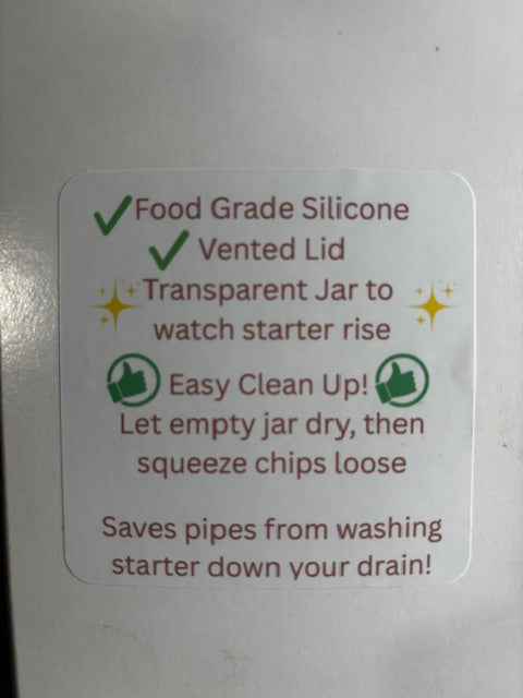 2 Pack - Silicone Starter Jar and Lid